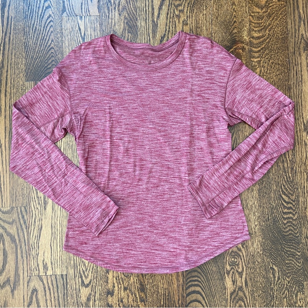 Women’s Heathered Maroon Lululemon Long Sleeve size 6-8